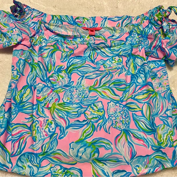 Lilly Pulitzer Tamara Off the Shoulder Top - Picture 2 of 2